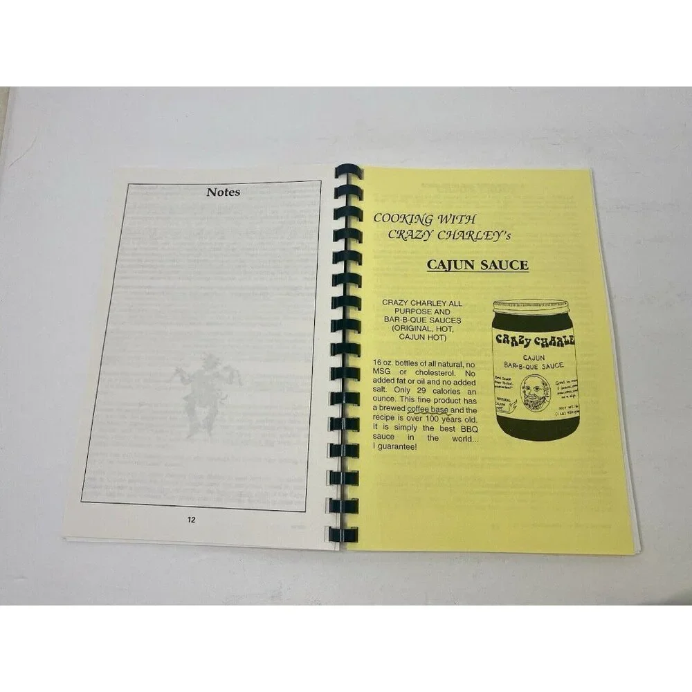 Cooking With Crazy Charlie Cookbook Cajun And‎ Creole Sauces Spiral Bound 1998
